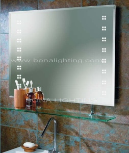 Backlit Bathroom Mirror with 64 x LEDs as lighting source