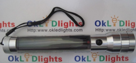 Aluminum Alloy Solar Power LED Flashlight(www.okledlights.com)