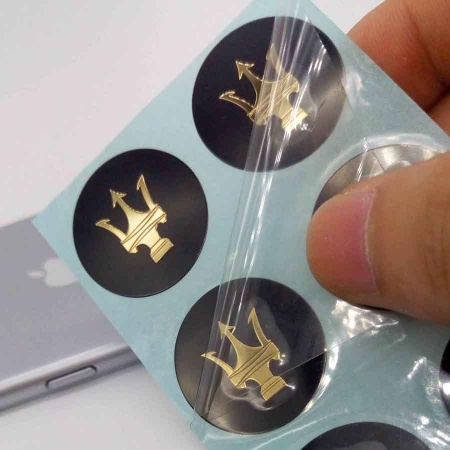 Chinese Professional Factory Customize metal logo sticker gold nickel sticker