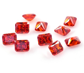Octagon Shape Cubic Zirconia Synthetic Gemstones Garnet Color CZ Loose Stones For Jewelry - Oct001
