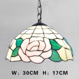 Tiffany lampshade chandelier 30Cm Diameter Single European study cafe garden decorative lights