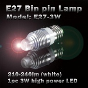 LED Bin pin E27 Lamp 3W