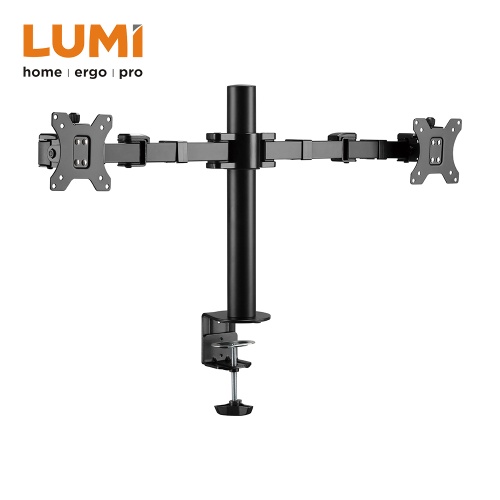 Dual Monitors Stand Affordable Steel Height Adjustable Wall Mount Monitor Arm - LDT33-C024