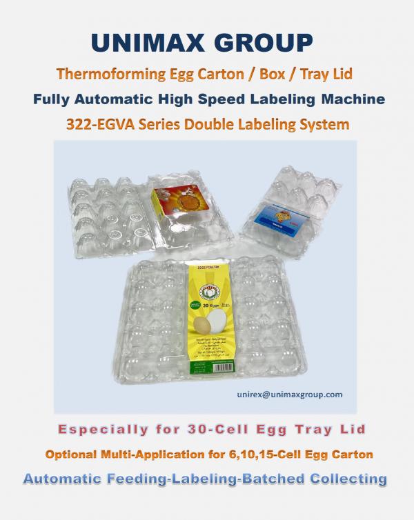 High Speed Thermoforming Egg Tray Lid/Carton Labeling Machine