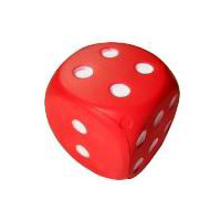 Stress Ball in Dice Shape