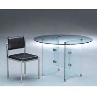 Tempered Glass Table with stainless steel