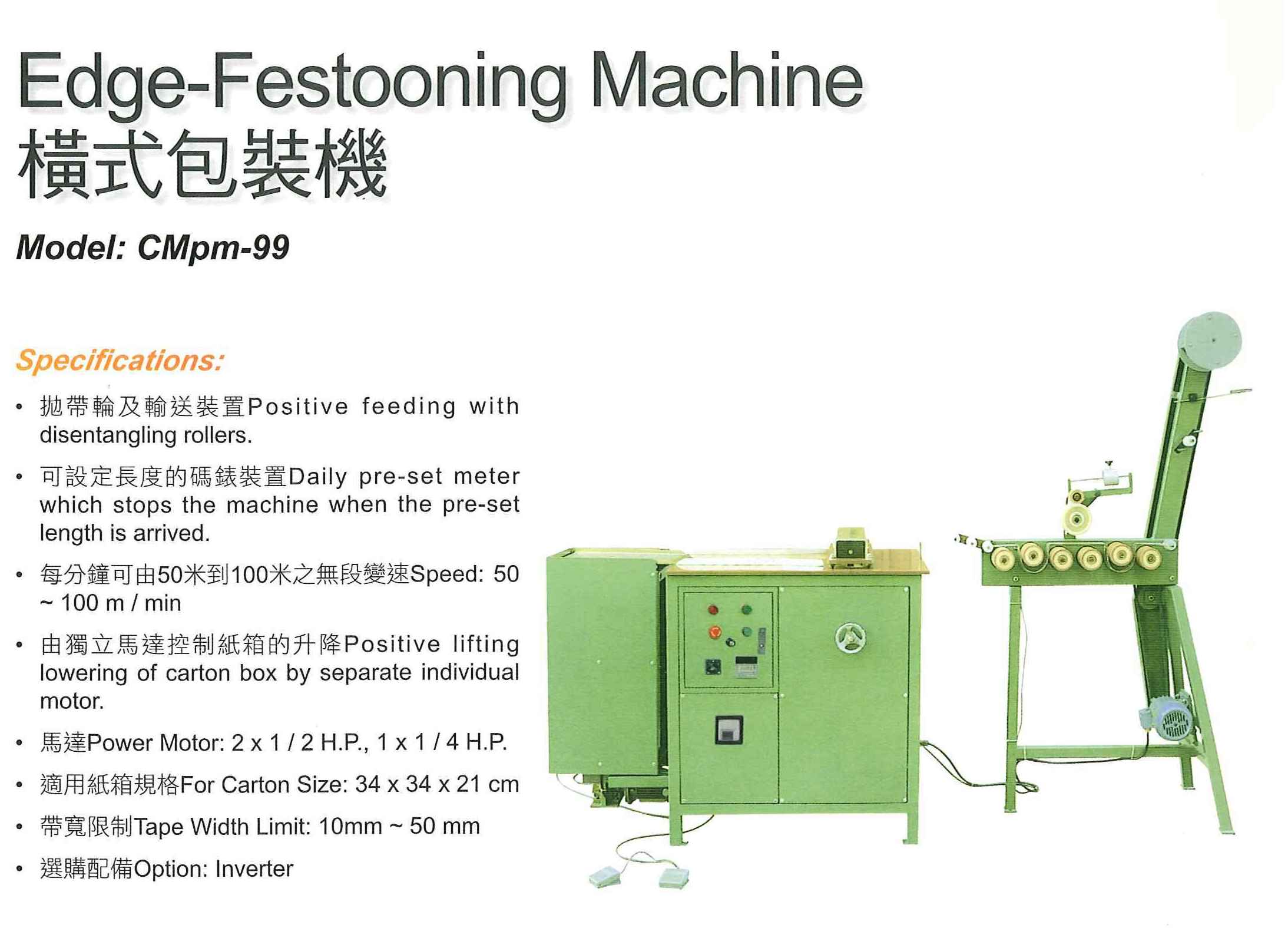 Edge-Festooning Machine