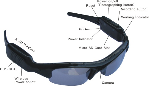 Wireless Eyewear Recorder--TE902