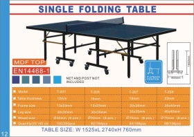 Single Folding Table Tennis Table