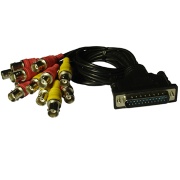 CCTV, BNC 7 Cable Assemblies, 15 Pins, DVR Connector Monitor