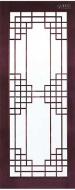 artistic glass&solid wood door