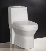 Siphonic one-piece toilet