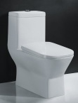 Siphonic one-piece toilet