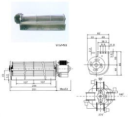 cross flow fan motor