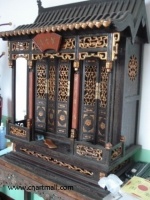 Rare Wood Carving Buddha Shrine--The Unique