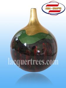 lacquer art vase, home lacquer furniture, hotel decor