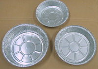 Round aluminum foil container