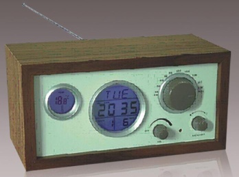 wooden radio