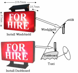 FORHIRE LIGHT, taxi light