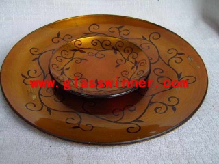 art glass plate