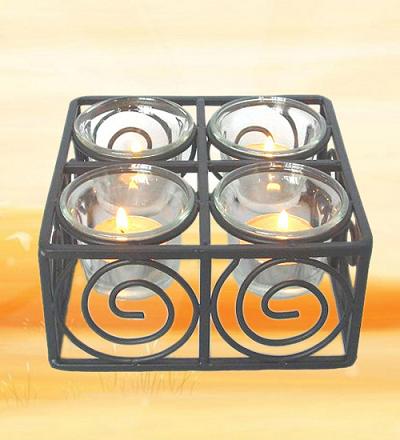 glass candle holder