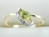 Gold Jewelry-10k gold Peridot & Diamond Ring