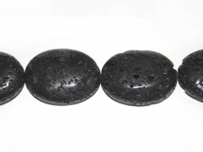 Lava Flat Oval Shaped Beads