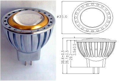 LED spotlighting MR11 2W