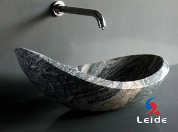 Natural stone vessel sink