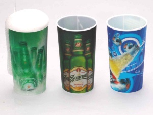 3D lenticular cup and plastic cup