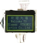 128 x 64 dots matrix graphic LCD module with VA of 53.6 x 40.5 mm