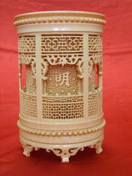 CARVED BAMBOO CONTAINER