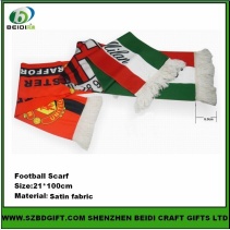 polyester football fan scarf/football scarf