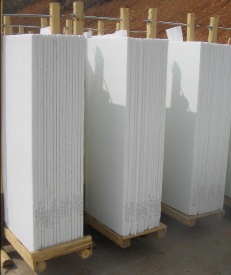 white crystallized glass panel