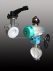 Teflon lined butterfly valve