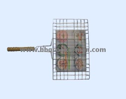 Six HAMBURGER barbecue mesh