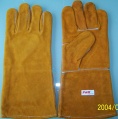 Orange Cow Split Leather Welding Gloves