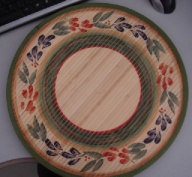 round bamboo mat