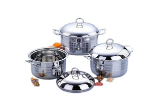 6 pieces wide side soup pot set