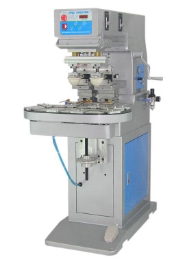 2 colors pad printing machine with convenyor