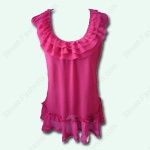 High Street Fashion Frill Chiffon Top