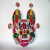 Tiger face wall hangings clay sculpture folk handicrafts fengxiang Shaanxi China