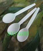 100% organic cornstarch soup spoon