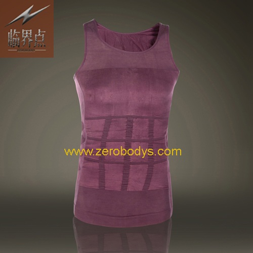 ZeroBodys Mens Body Shaper Singlet (Purple)