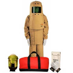 65 cal/cm² Arc Flash Coat and Bib Overall Kit