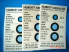 3 spot humidity indicator card, 5-60%RH, blue-pink