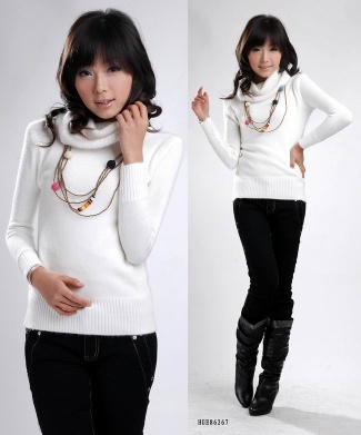 High Collar Cold-proof Soft Rabbit Hair Shirt