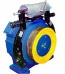 Elevator traction motor brake system