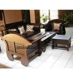 flower carved living room set