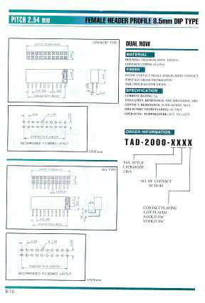 Female Header Profile 8.5mm DIP Type